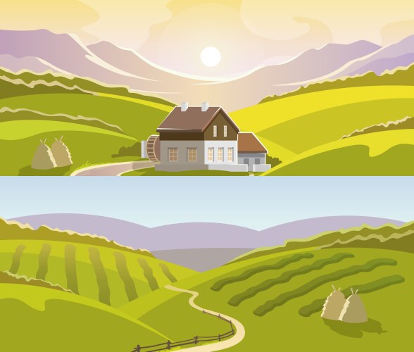 Mountain landscape with river Royalty Free Vector Image