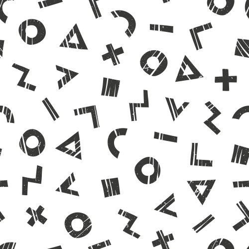 Seamless abstract background with different simple vector image