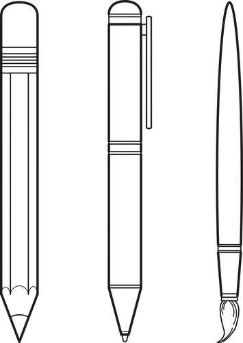 Stationery writing materials Vector Image