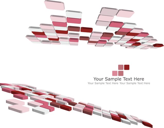 Abstract header blue and red shiny geometric Vector Image