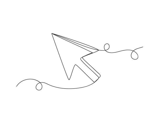 Computer mouse click pointer cursor arrow vector image