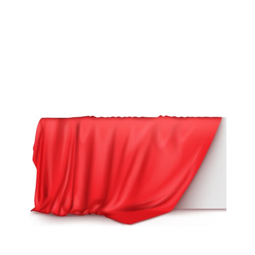 object covered with red silk cloth vector image