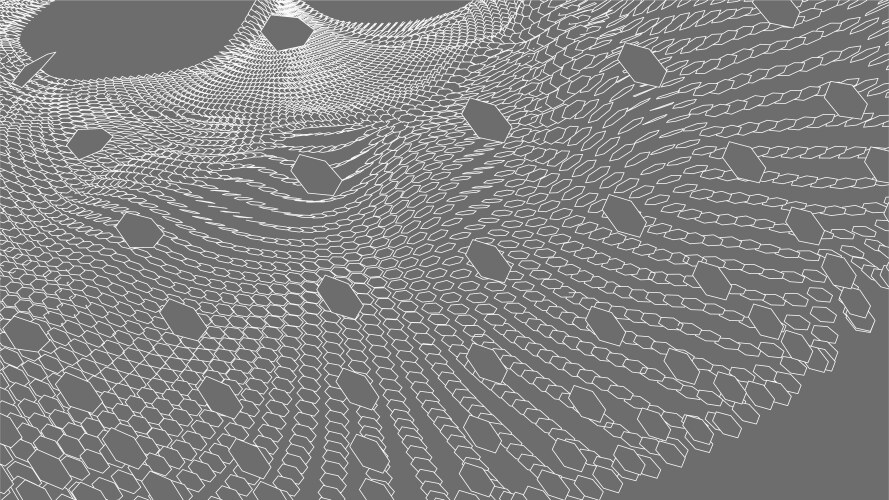 wireframe landscape on white background abstract vector image