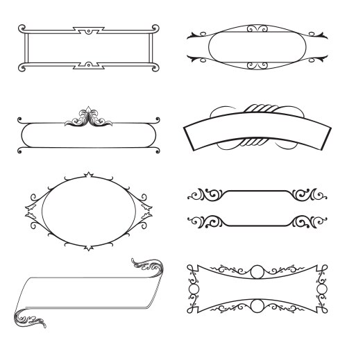 Victorian frame set Royalty Free Vector Image - VectorStock