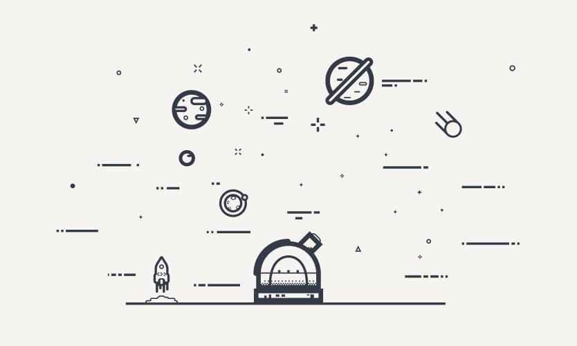 Simple Observer Background Observatory background Royalty Free Vector Image