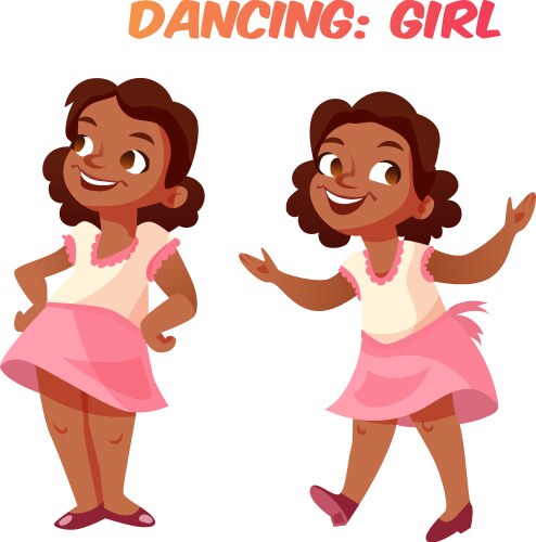 African Girl Dancing Vector Image