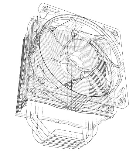 cpu coller concept vector image