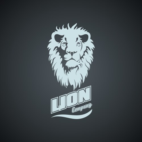 Retro Lion Badge Logo Vector Image