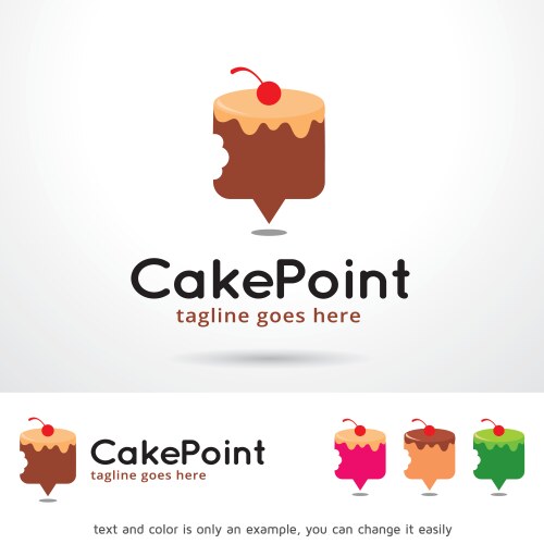 cake logo template vector