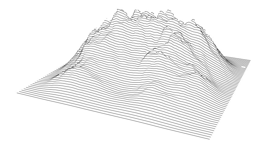 curve lines in shape part mountain range vector image