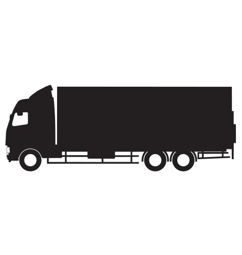 truck silhouette vector image vector image