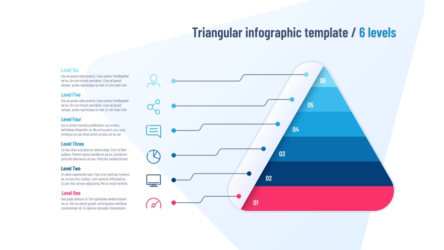 Presentation infographic template 6 options Vector Image