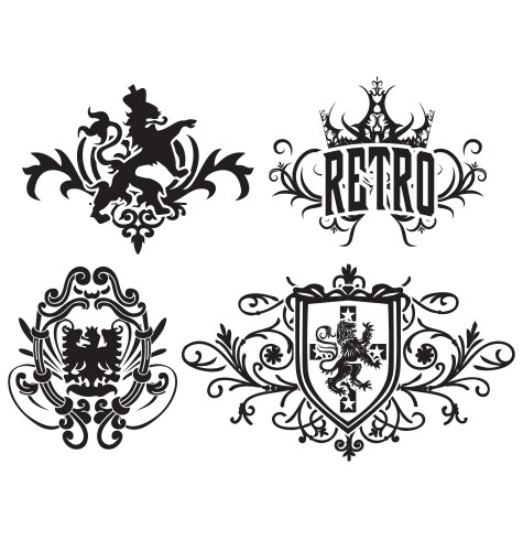 Royal Heraldic Emblem Vector Image