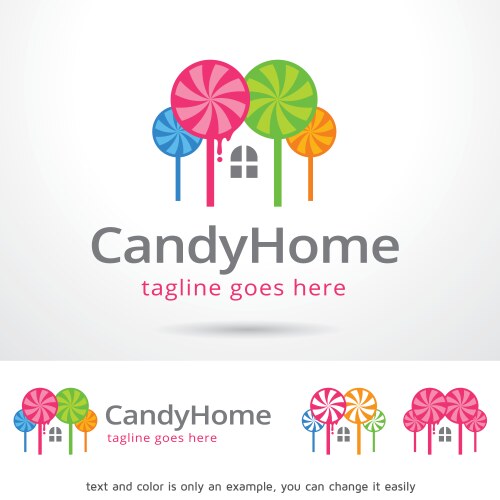 candy logo template vector