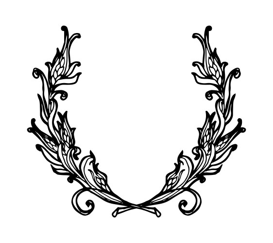 Laurel Wreath Decorative Elements Vector Image