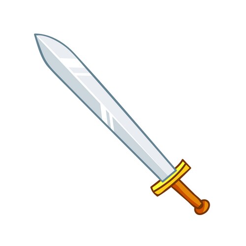 Cartoon Sword Vector Image