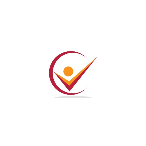 V Initial Winner Logo - Abstract Vector Image