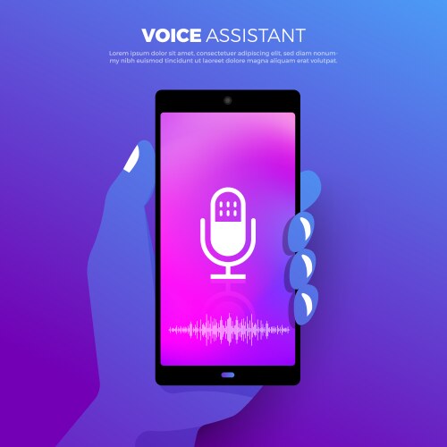Voice biometrics technology Royalty Free Vector Image