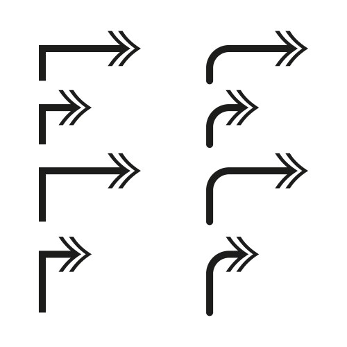 Arrow icon direction pointer symbol navigation vector image
