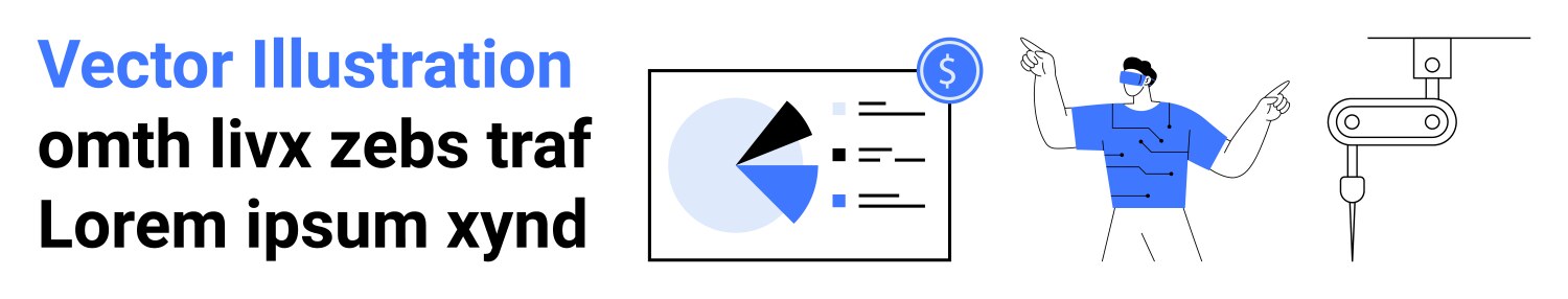 Data analysis with charts automation tools vektorbild
