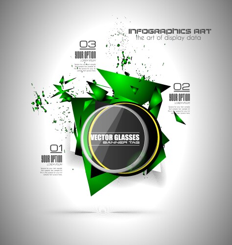 Abstract high tech background with triangula shape vector image