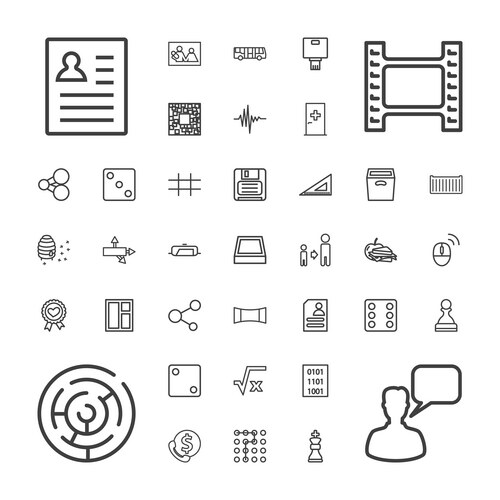 33 square icons (36829687) – Free Vector | VectorStock