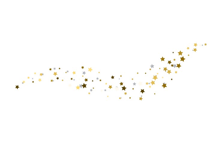 Frame gold stars on a white background Royalty Free Vector