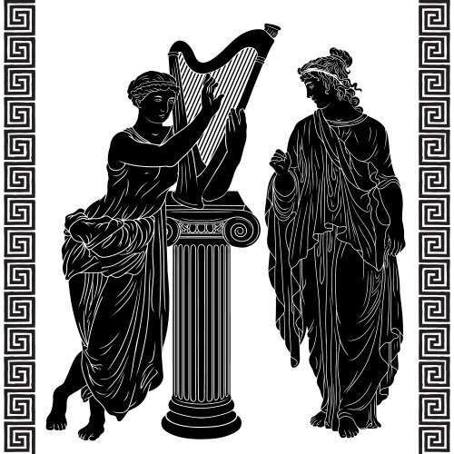 Greek women vector image