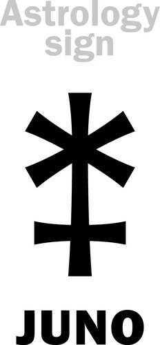 Astrology asteroid juno Vector Image