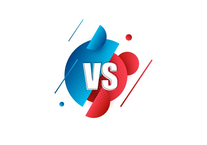 Versus sign vector image