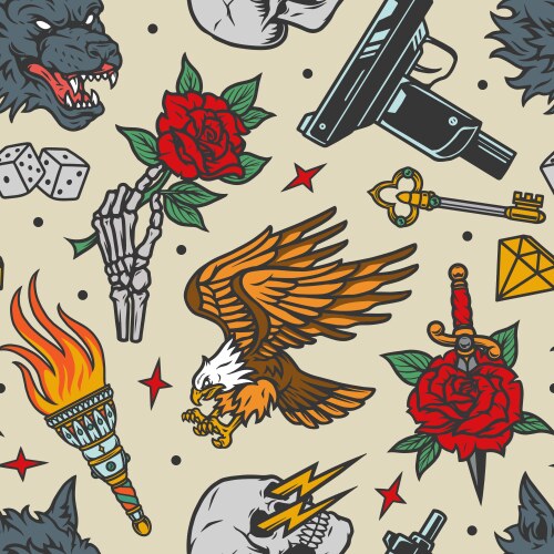 Tattoo set mini Royalty Free Vector Image - VectorStock