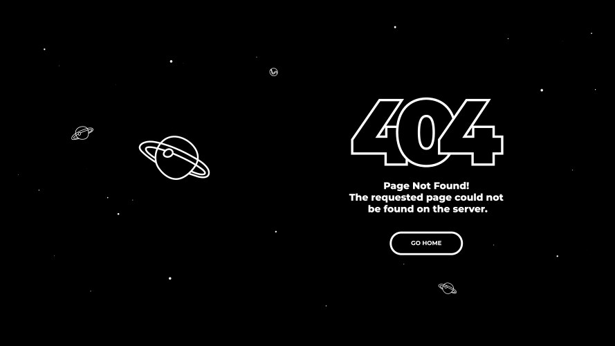 404 page not found error layout template vector image