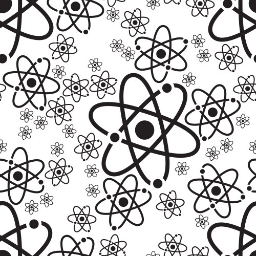 atom seamless pattern vector image