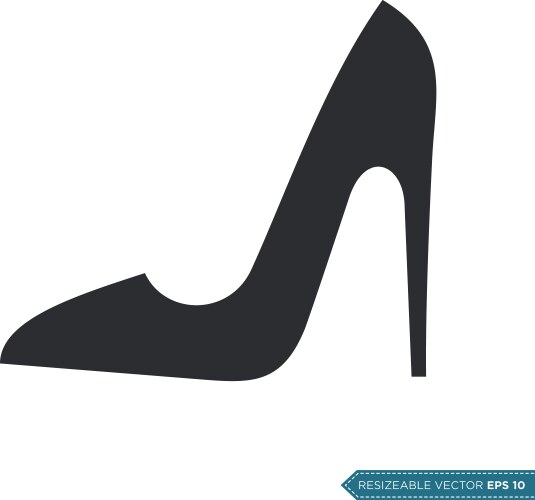Elegant High Heels Shoe Icon Vector Image