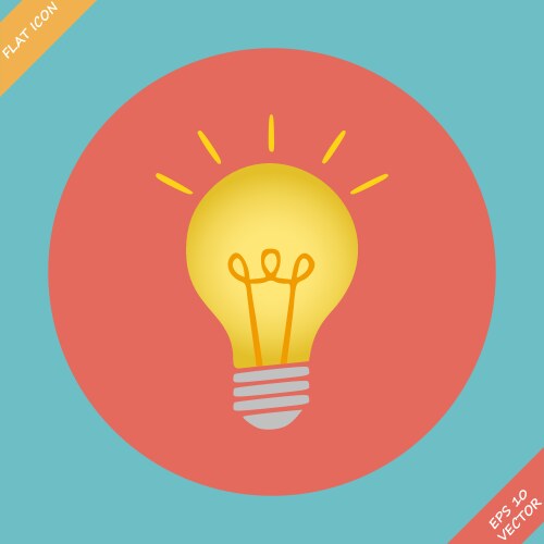 lightbulb icon vector