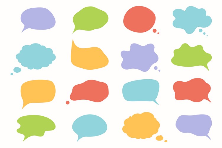 Colorful Speech Bubbles Set – Royalty-Free Vector | VectorStock