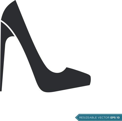 Elegant High Heels Icon Vector Image