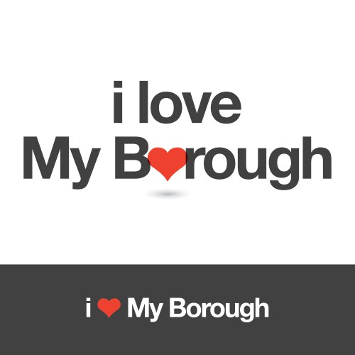 I love my borough vector image