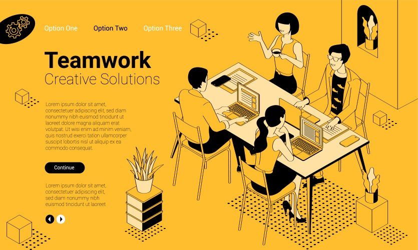 isometric business communication vector image