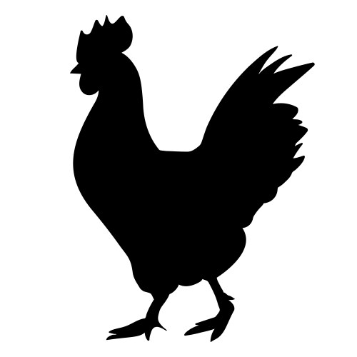 Chicken Silhouette Icon Vector Image