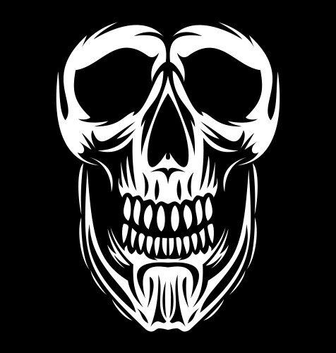 White demon face Royalty Free Vector Image - VectorStock