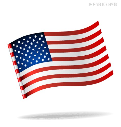 American flag Royalty Free Vector Image VectorStock