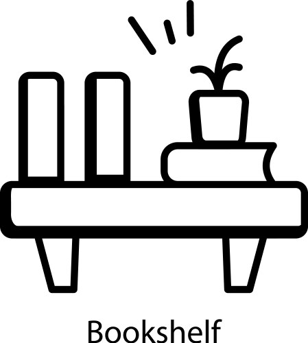 Bookshelf Royalty Free Vector Image - VectorStock
