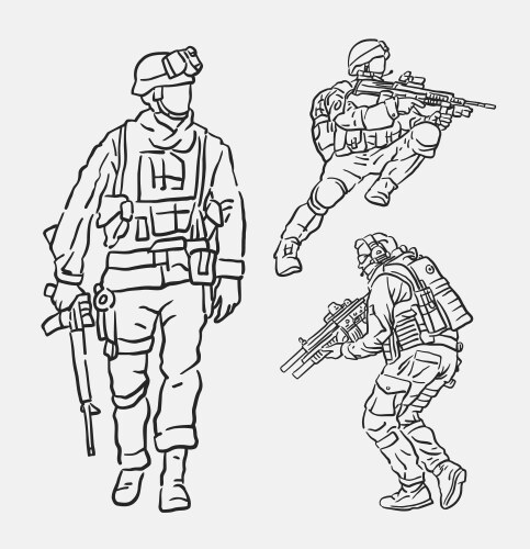 Powerful SWAT Drawing