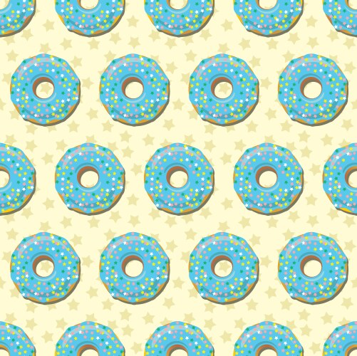 Donuts seamless pattern background vector image