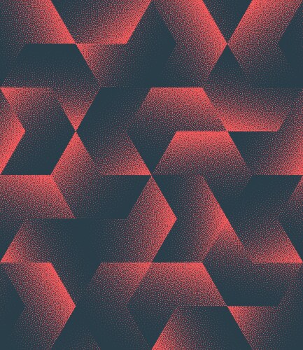 Red Geometric Halftone Hexagon Pattern – Royalty-Free Vector | VectorStock
