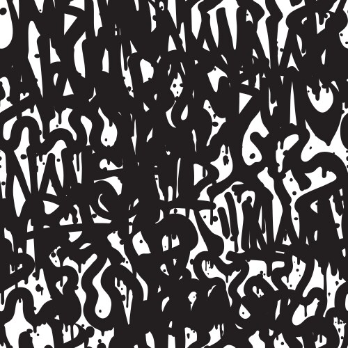Black and white seamless pattern with paint Vector Image