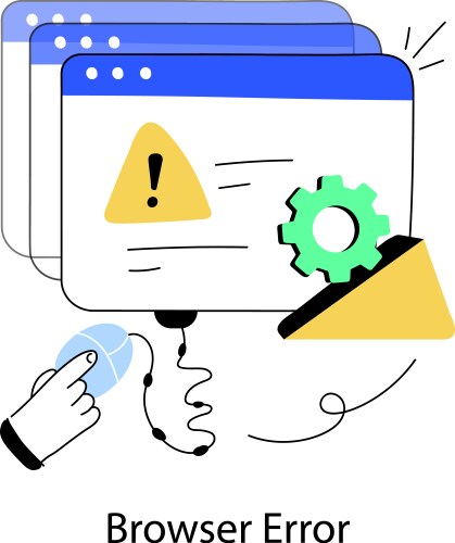 Browser error vector image