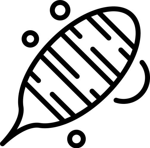 Cocoon icon outline style Vector Image