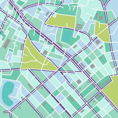 Abstract city map seamless pattern Royalty Free Vector Image